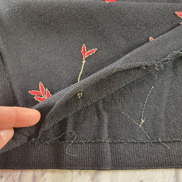 St John Women 2-Piece Knit Set Sz L Black Sleeveless Top & Elastic Waist Pants - Picture 11 of 13